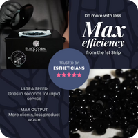 Black Coral Wax warmer and hard wax beads – ultra-fast drying, max output per session, trusted by estheticians