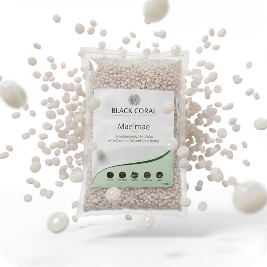 Mae'mae Hard Wax 2.2lb – hypoallergenic vegan hard wax with coconut oil and shea butter, no strip, cruelty-free