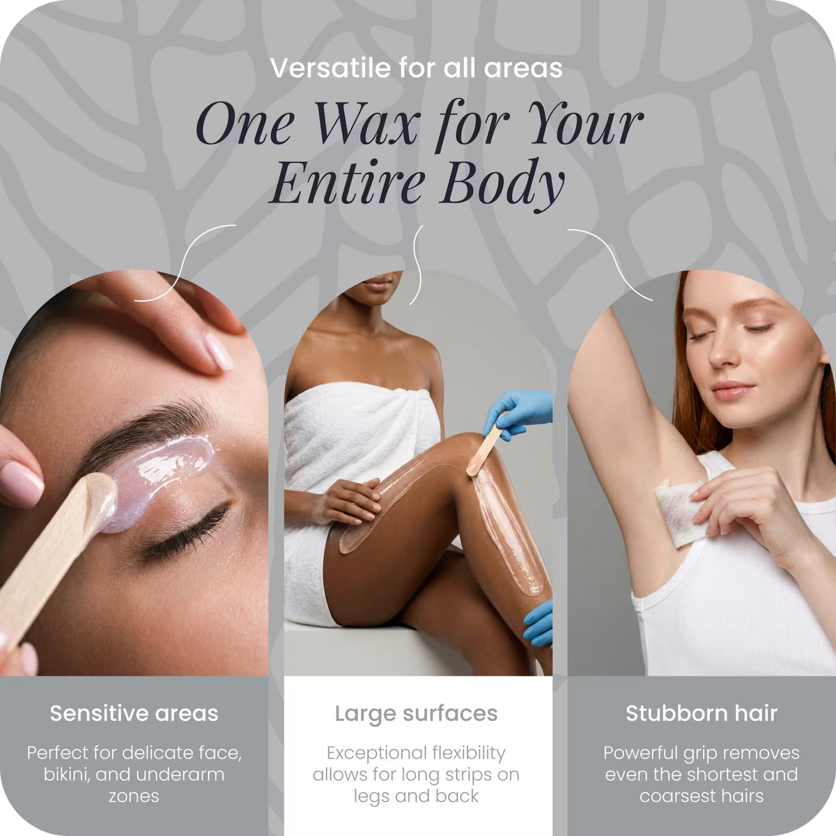 Mae'mae hard wax versatile formula – face, bikini, legs, underarms – gentle grip for all body areas