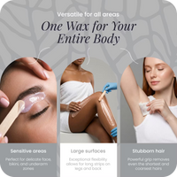 Mae'mae hard wax versatile formula – face, bikini, legs, underarms – gentle grip for all body areas