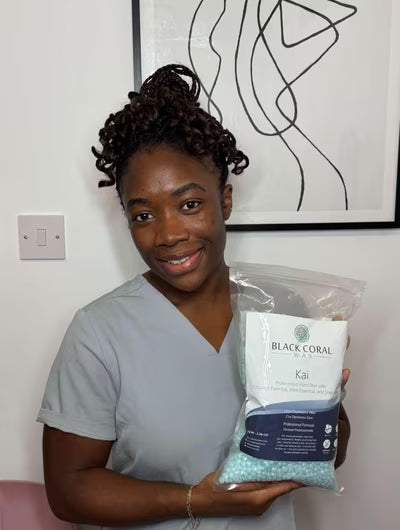 Esthetician using BCW products