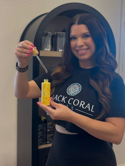 Esthetician using BCW products