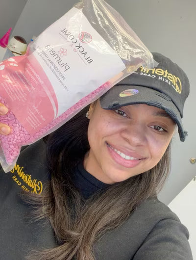 Esthetician using BCW products