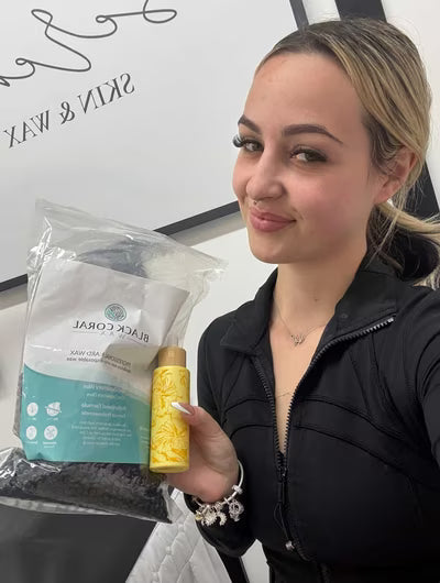 Esthetician using BCW products